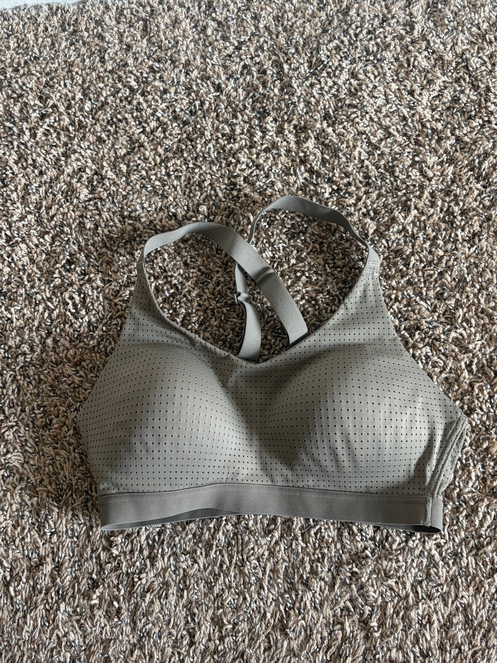 Victoria's Secret Olive Green Perforated Sports Bra